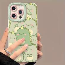 Linda fiesta de dinosaurios verdes con temática pastel.funda de teléfono Fundas compatibles con ,Apple,VIVO,OPPO,,, y Honor.Fabricadas en silicona TPU,ofrecen protección contra golpes y caídas. - Blanco - Ver 2