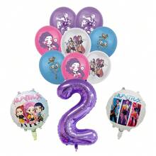 Bộ trang trí tiệc sinh nhật chủ đề nhạc disco cho bé gái, bóng bay trang trí bằng cao su, bóng bay số, đồ dùng trang trí tiệc mừng em bé chào đời, quà tặng, đồ chơi. - Bộ bóng bay - Xem 17