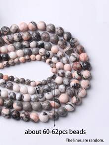 1 Strand Natural Pink Zebra Beads Round Loose Stone Beads For Jewelry Making Diy Energy Stone Healing Power Bracelet 4 6 8 10mm - Multicolor - View 10