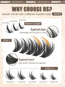 205 Pcs Lash Extensions Kit Include Bottom Lashes Spikes Lashes Individuals 3D Volume Eyelash Clusters D-Curly Clusters Lash Large Capacity Eyelashes Book 5-18 MM DIY Eyelash Extensions Lash Clusters Individual Lash Clusters Segmented False Eyelashes - C - View 6