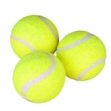 4 Interactive Dog Tennis Balls, High-Elastic Rubber Materi - Yellow - View 6