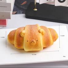 1个可爱柔软慢回弹逼真面包模型，湿润道具，适用于摄影、烘焙装饰和展示 - 彩色 - 查看 7