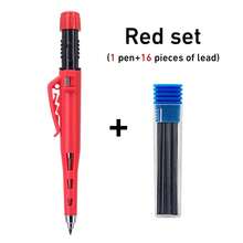 Bút chì chuyên dụng đầu dài 2.8mm dùng trong chế biến gỗ, làm từ ruột chì than đen, bền và khó bị gãy, có tích hợp gọt bút chì, thích hợp để đánh dấu dụng cụ tại công trường xây dựng (1 bút + 1 hộp ruột chì). - Bộ - Xem 12