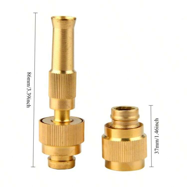 Heavy Duty Brass Adjustable High Pressure Water Spray Nozzle With Quick Connector, For Car Washing, Garden And Outdoor Use - Multicolor - View 6