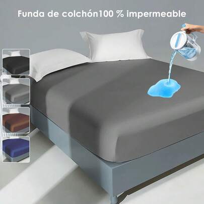 Beyoung Adjustable Waterproof Mattress Protector, Breathable And Hypoallergenic Mattress Cover, Bed Protector Against Liquids, Dust And Stains, Bedspreads For Twin/Full/Queen And King Size Beds, Room Decoration