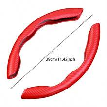 2pcs Durable Classic Leather Steering Wheel Cover, Comfortable Grip, Anti-Slip, Strong Adhesion, Universal Car Steering Wheel Protector, Auto Interior Decor, Leather - Multicolor - View 9