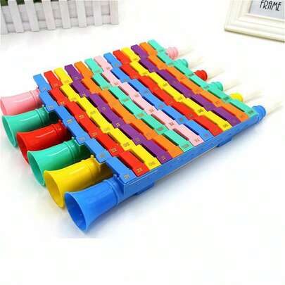 1pc New 8-Key Musical Instrument 13-Key Plastic Accordion Hand-Held Harmonica, Large Size Starter Harmonica Toy