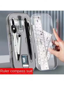 8pcs Student Math Geometry Kit Drafting Tools Set With Storage Box - Sets - View 2