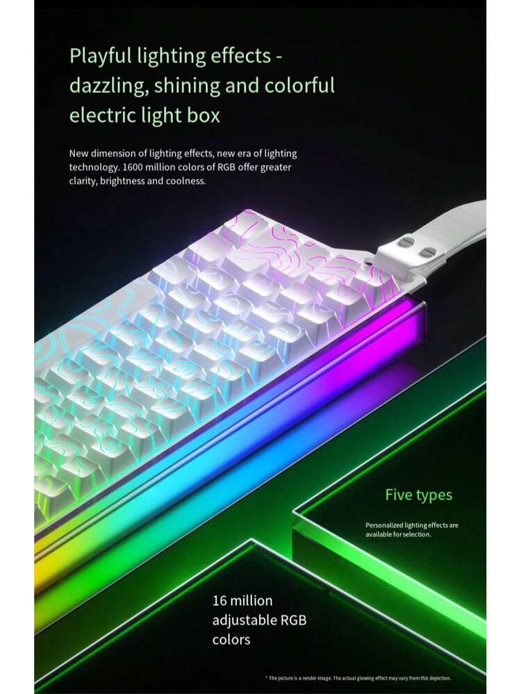 AIR 68 机械键盘，原版，0.01ms 延迟，0.01mm 响应时间，8K 分辨率，带 RGB 背光的游戏键盘 - 查看 4