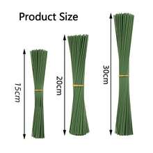 20 cái/50 cái/100 cái Dây sắt uốn hoa thủ công màu xanh lá cây, thanh sắt mềm dùng để đỡ cây leo, giá đỡ giàn leo sân vườn có thể điều chỉnh, giá đỡ uốn và tạo hình cây, dây sắt uốn hoa đa năng phù hợp với thân hoa giả, siêu chắc chắn và dễ uốn thành nhiều hình dạng khác nhau, phụ kiện trang trí bó hoa DIY, dụng cụ làm vườn cho Ngày Valentine, Năm mới, Đám cưới, Trang trí Giáng sinh. - màu xanh lá - Xem 4