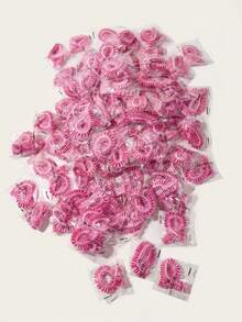 10pcs/Pack Disposable Individually Packaged Shower Caps - Pink - View 2
