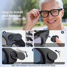 4/6pcs Camera Lens Cover Stickers Suitable For R-Ayban M-Eta O-Akley/Wayfarer/Skyler/Headliner Glasses Camera Lens Shade - View 9