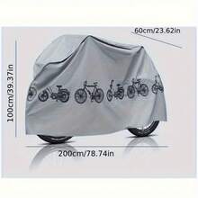 1pc Premium Bicycle Cover, Universal Bicycle Cover With Black Bicycle Silhouette Design, For Outdoor Parking, Rainproof, Long-Term Sun Protection, Foldable Storage, Bicycle Dust Cover, Bicycle Accessories - Multicolor - View 11