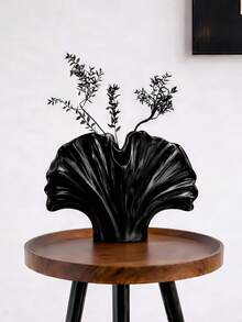 1pc French Retro Leaf Resin Vase, Suitable For Living Room And Tabletop Decor - Ginkgo Leaves - View 7