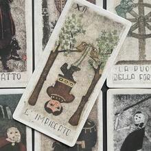78 piezas Juego de Cartas de Tarot Vintage, Sistema Marsellés, Versión Italiana, Juego de Fiesta de Ocio, Cartas de Adivinación, Regalo de Vacaciones - idioma italiano - Ver 4