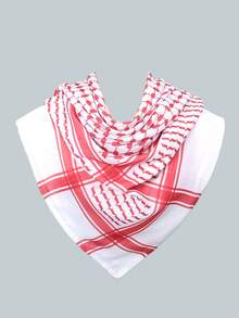 1pc Printed Alpha Head Scarf, Arabic Headscarf, Dubai Headwrap, Desert Handkerchief Shawl - Multicolor - View 11