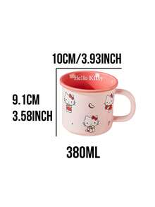 380毫升三丽鸥陶瓷马克杯，可爱卡通猫咪、美乐蒂、酷洛米、肉桂狗图案，光滑釉面，防滑底座，耐热，可微波炉加热，易于清洁，建议手洗，适合女孩、青少年、办公室、家庭使用，也是馈赠佳品，三丽鸥粉丝必备。 - 彩色 - 查看 13