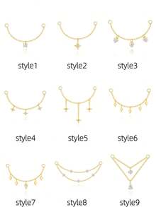 1pc 925 Sterling Silver Earring Chain Accessory, 18k White Gold Plated Earring Connector Chain, Convertible Pendant Chain For Women With Double Ear Piercings - Silver - View 17