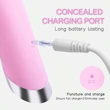 Cleansing Brush, Rechargeable Silicone Face Scrubber With Heat Massage End, Vibrating Exfoliator Scrubber Deep Cleaning, Waterproof Face Brush Women And Men (Pink) - 粉色 - 查看 8