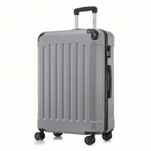 YONSLY Hard Shell Suitcase 16/20/24/28 Inches With 4 360° Wheels Sturdy Double Zipper Combination Lock Mesh Pocket Soft Rubber Handle Travel Suitcase - 淺灰色 - 查看 11