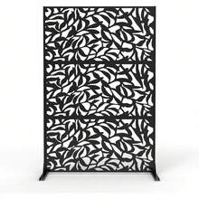 Pantalla de privacidad exterior de metal - Patrón de hojas - Ver 7