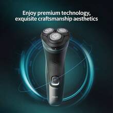 PHILIPS S2315/00 Shaver With Sideburn Trimmer, USB Rechargeable, Men's Beard Trimmer, Wet And Dry Shaver, Fully Washable, Reduces Irritation And Friendly To Sensitive Skin, Perfect Gift For Boyfriend Or Father, Dark Green - Dark Green - View 2