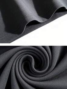 洛杉矶城市雄狮图案无袖背心，男士深灰色连帽休闲背心，复古字体印花设计，透气舒适夏季街头服饰 - 灰色 - 查看 7