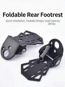 1 pieza Nuevo pedal trasero plegable de acero reforzado para bicicleta de montaña, accesorio de pedal plegable de acero de manganeso para rueda trasera de bicicleta de montaña, accesorio de pedal plegable universal para montar de pie en rueda trasera - Multicolor - Ver 5