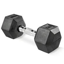 Dumbbells 15-25 Lbs Weight Rubber Encased Hex Dumbbell For Sports And Fitness - As Pic - View 1