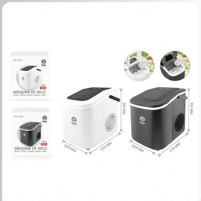 Máquina de Gelo OIH-5522 127V Produz 12 kg por Dia Design Compacto Sem Instalação Hidráulica Reservatório 1,3 Litros Eficiência Energética