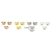 100/200个不锈钢蝴蝶扣耳塞，DIY耳夹，耳环，耳钉，珠宝配件 - 彩色 - 查看 2