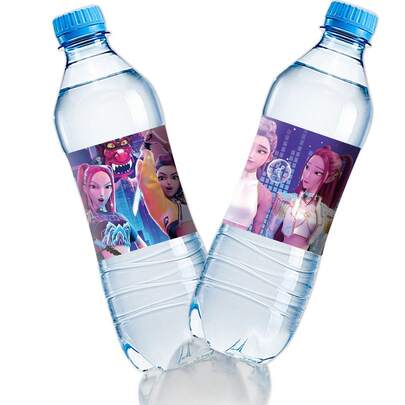 10 piezas Nuevos adhesivos con temática de Escuadrón de Caza de Brujas/Equipo de Caza de Demonios/Tripulación de Caza de Diablos, de apariencia exquisita, pueden decorar botellas de agua, fáciles de reemplazar, duraderos y resistentes a desgarros, adhesivos para botellas de agua de plástico desechables [Se enviarán estilos aleatorios al momento de la entrega]