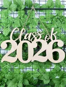 2026年木质毕业装饰 - 红色2026届毕业生拍照道具和派对装饰，2026届毕业生礼物牌，毕业派对装饰（原木色） - 原木色 - 查看 6