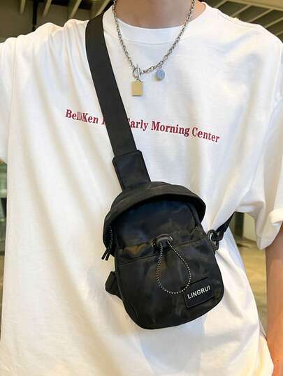 新款西式时尚胸包，独特女童小包，户外纯色男童斜挎包