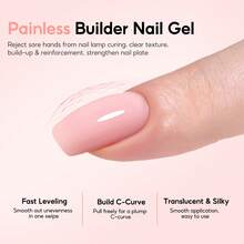 PEACECOLOR 6 pièces/set 10 ml Gel de construction pour ongles, Vernis à ongles en gel, Set de gel de modelage de structure d'ongles en bouteille en verre, Gel autolissant haute brillance UV LED de qualité professionnelle, Convient pour les salons de manucure et la réparation et l'extension des ongles à domicile - Multicolore - Voir 4