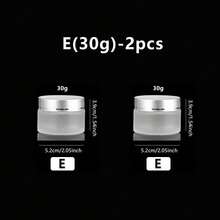 1个/2个磨砂玻璃乳霜罐，适用于液体粉底、面霜、眼影、润唇膏等化妆品，旅行装，可用于盛装乳霜、润唇膏、护肤品、彩妆和香薰膏，价格实惠，是馈赠佳品，也是送给女士的理想礼物。 - 銀色 - 查看 19