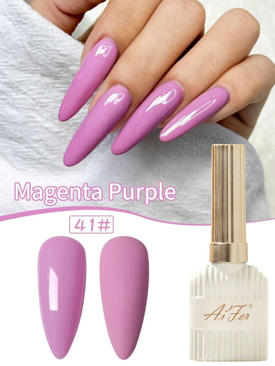 AiFer 15毫升/瓶 40色指甲油凝胶 - 色彩鲜艳持久，适用于女士美甲沙龙和DIY美甲，专业LED光疗固化，防脱落，光泽亮丽，是美甲爱好者的完美礼物