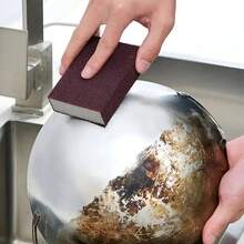 1Pack Magic Emery Cleaning Sponge Rust Remover For Kitchen Pots Powerful Decontamination Tool Versatile Household Cleaning Gadget HUIC - màu nâu - Xem 2