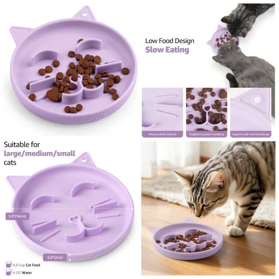 Silicone Slow Feeder Pet Bowl Interactive Puzzle Toy For Cats And Dogs Prevents Overeating Training Feeding Mat For Dry And Wet Food - 1 - Xem 1