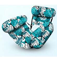 1pc Inflatable Floating Chair, Tropical Rainforest Leaf Design, With Armrests And Backrest, Suitable For Swimming Pool, Beach, Water, Resting Seat, Inflatable Floating Device. Inflation Pump Needs To Be Purchased Separately. - Leaf Floating Chair - View 13