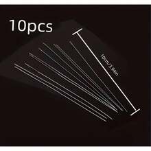 10 chiếc kim xâu hạt siêu mảnh, kim may kim loại dùng để làm trang sức và đồ thủ công DIY (có ống đựng) - Xem 4