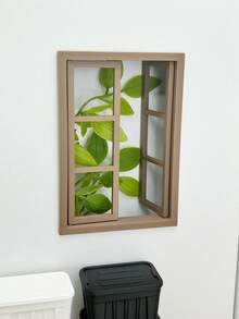1:12 迷你窗戶，沙盤 DIY 模型屋配件，塑膠逼真窗戶，可開窗與門，微縮場景裝飾，微縮場景攝影道具門窗，雙面可開窗，模型屋配件 - 雙開窗 - 查看 8