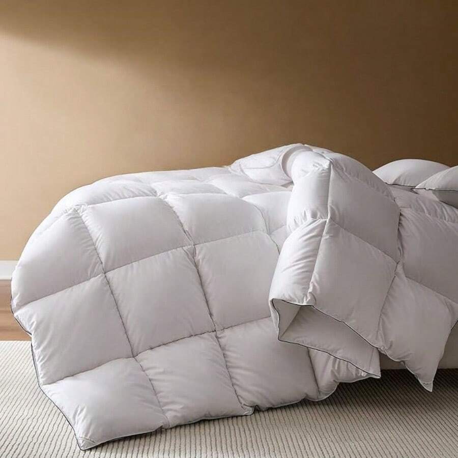 All-Size Quilted Comforter - Your 4-Season Daily Essential & Perfect Wedding/Holiday Gift - White - View 1