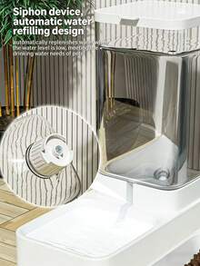 1 pieza Comedero inteligente para mascotas, comedero antideslizante con material transparente, desmontable y fácil de limpiar, separación de comida y agua, recarga automática de agua, gran capacidad para comida y agua de gatos y perros pequeños/medianos - Multicolor - Ver 10