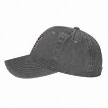 Chicago Cubs Logo Washed Denim Baseball Cap For Adults, Adjustable Distressed Dad Hat For Men Women, All Season - 灰色 - 查看 3