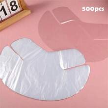 100/200/500/1000片装一次性塑料口罩套，颈贴，透明口罩包装纸，适用于保湿口罩，适合家庭和美发沙龙使用 - 彩色 - 查看 13