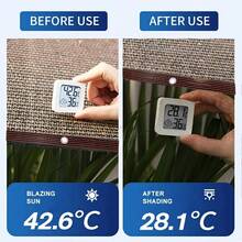 1件装90%遮光率园艺遮阳网，带扣眼网状遮阳篷布，适用于植物覆盖/露台遮阳/花园凉亭/温室/车棚/狗屋，咖啡棕色 - 咖啡棕 - 查看 4