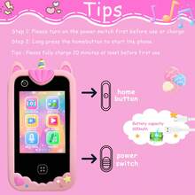 3-12 Years Old Kids Toy Phone, Unicorn & Dinosaur Pattern, 2.8" Touch Screen, 8GB Memory, Interactive Learning Games, Soft Silicone Protective Case, Ideal Gift For Boys & Girls - Multicolor - View 10