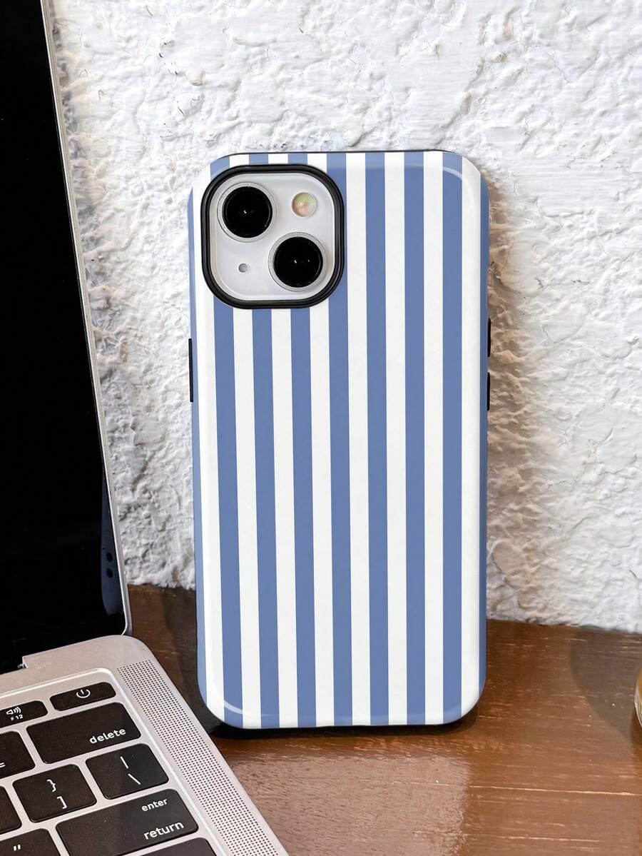 1 chiếc ốp lưng điện thoại cứng 2 trong 1 kiểu dáng tối giản, nghệ thuật, họa tiết sọc nhiều màu sắc, bóng bẩy, bảo vệ toàn diện, tương thích với Samsung/ 11/12/13/14/15/16/17 Pro Max, phiên bản quốc tế, không phải phiên bản nội địa. - Nhiều màu - Xem 1