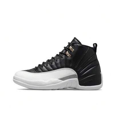  Nike Jordan Air Jordan 12 Retro "Playoffs" Playoffs High-Top Basketball Shoes With Shock Absorption, Slip Resistance, Durability, And A Supportive Fit. Unisex, Black And White, Silver Buckle, 2022 Edition.